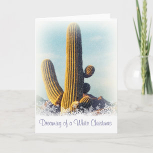 Julhälsningar Winter Saguaro-kort Helgkort