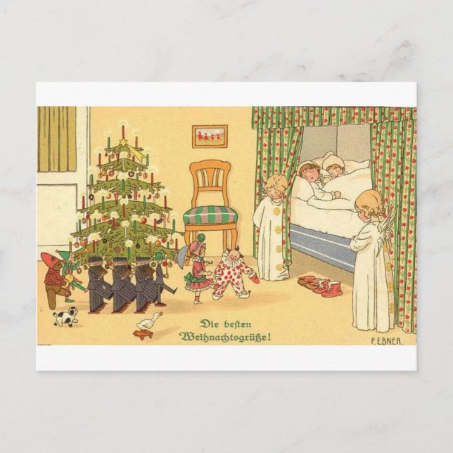 JULHÄLSNINGINTERNATIONELL MER HELG VYKORT (Framsida)