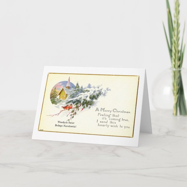 Julhälsningkort (Ca. 1920) Helgkort (Framsida)