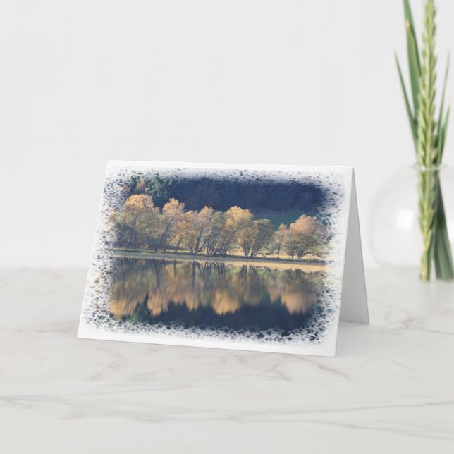 Julhälsningkort för naturlovers. helgkort (Framsida)