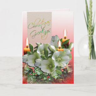Julhälsningkort - Hellebores Helgkort