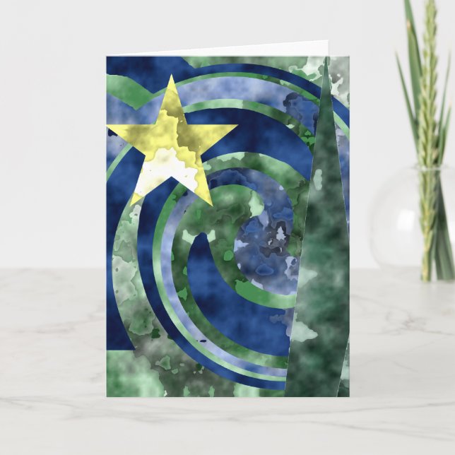 Julhälsningkort - tom insida helgkort (Framsida)