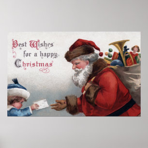 JulhälsningSanta Komma Brev Poster