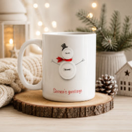 Julhälsningsknappar Snömannen Holiday Mugg