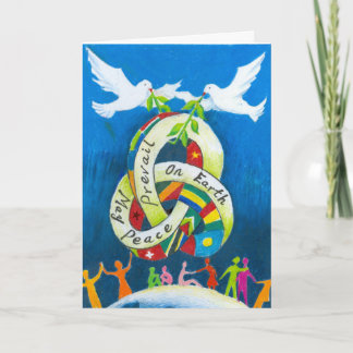 Julhälsningskort av ung konstnär helgkort