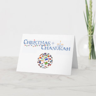 Julhälsningskort Chanukah Helgkort
