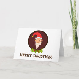 Julhälsningskort Elf Porträtt Helgkort