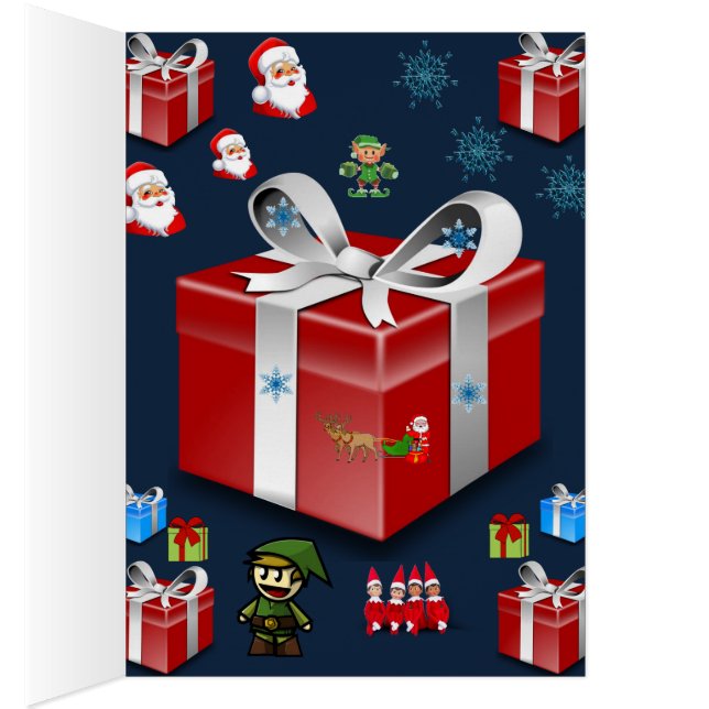 Julhälsningskort för alla barn hälsningskort (Insidan (Höger))