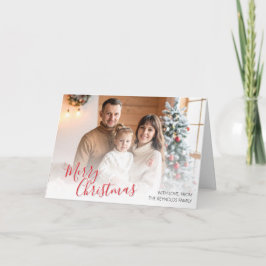 Julhälsningskort för anpassningsbar-familjen kort