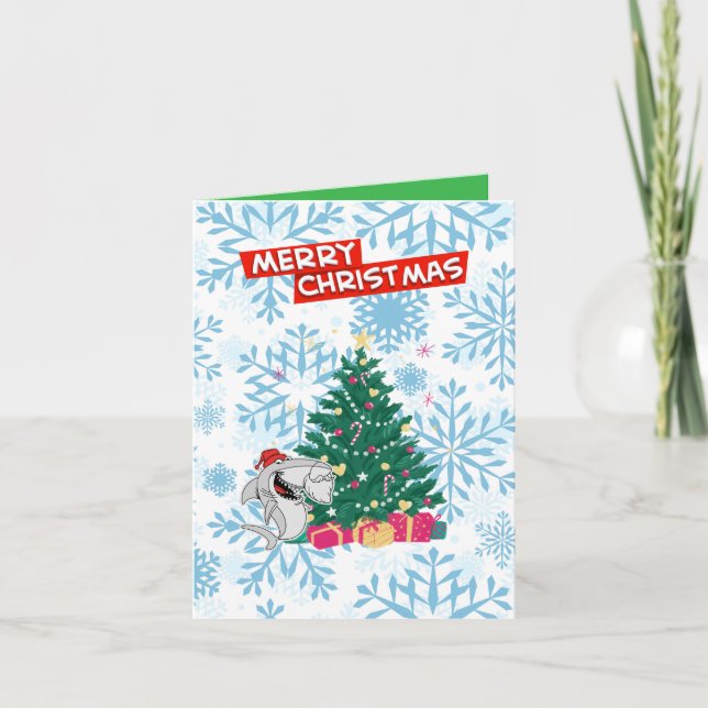 Julhälsningskort för båtfolk kort (Framsida)