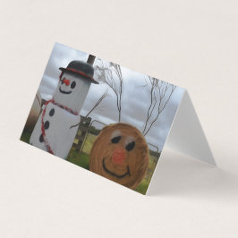 Julhälsningskort för jordbrukshus kort