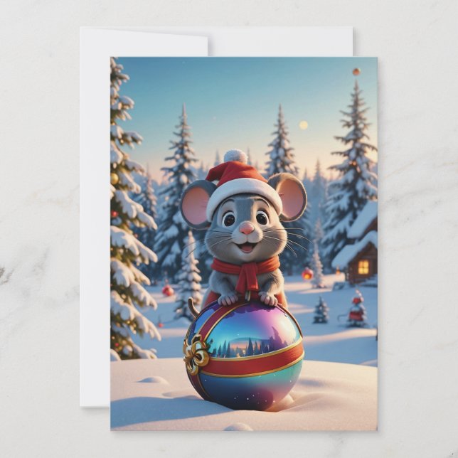 Julhälsningskort för mus (Framsida)