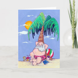 julhälsningskort för Santa Island Helgkort
