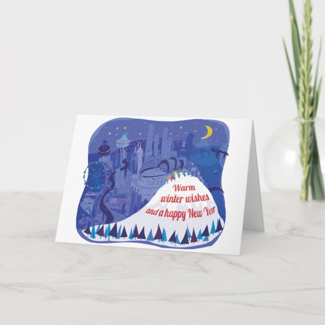 Julhälsningskort från Seattle Helgkort (Framsida)