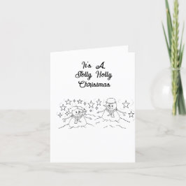 Julhälsningskort: Herr & Fru Frosty Helgkort