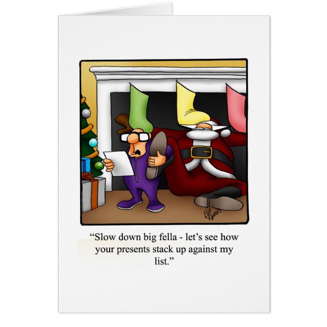 Julhälsningskort Humor Hälsningskort (Framsidan)