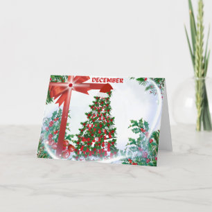 Julhälsningskort i december kort