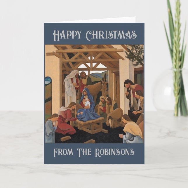 Julhälsningskort i personlig helgkort (Framsida)