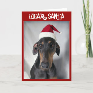 Julhälsningskort i Santa Hund Helgkort