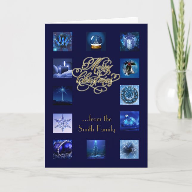 Julhälsningskort Inslag God jul Helgkort (Framsida)