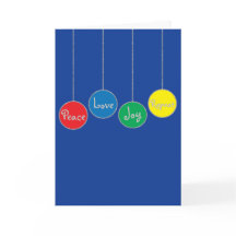 Julhälsningskort/kuvert "Ornaments"