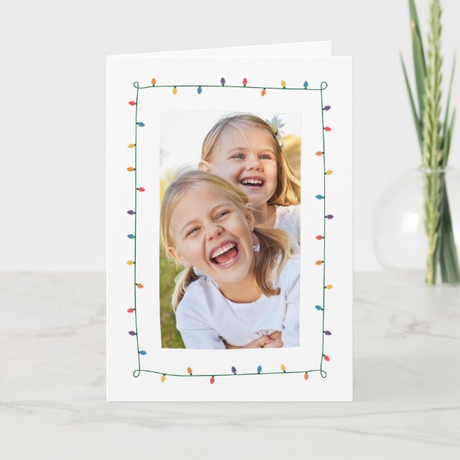 Julhälsningskort Ljus Helgkort (Framsida)