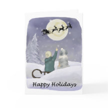 Julhälsningskort med Australian Shepherd