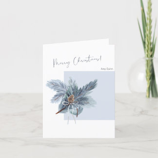 Julhälsningskort med minimal design och text helgkort