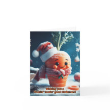 Julhälsningskort med morot