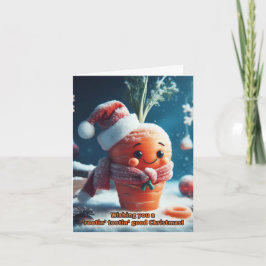 Julhälsningskort med morot helgkort