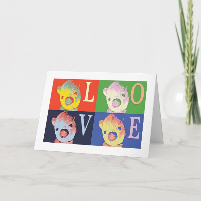 Julhälsningskort med Nalle Puh Kort (Framsida)