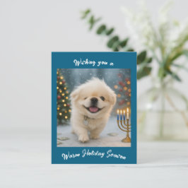 Julhälsningskort med Pete the Pekingese Helg Vykort