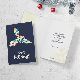 Julhälsningskort med snöflingor helgkort