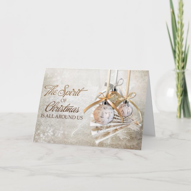 Julhälsningskort - Musiktema Helgkort (Framsida)