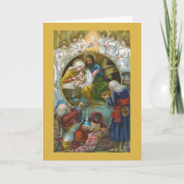 Julhälsningskort "Nativitetscen" Helgkort