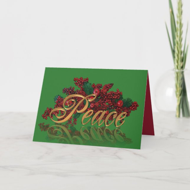 Julhälsningskort PEACE Helgkort (Framsida)