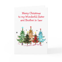 Julhälsningskort till syster och svåger