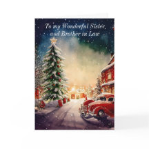 Julhälsningskort till syster och svägerska