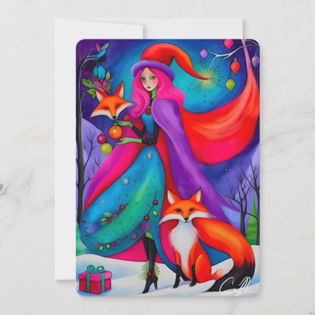 Julhälsningskortet The Christmas Witch 11 Julkort (Framsida)