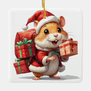 Julhamsterpresenter Julgransprydnad Keramik