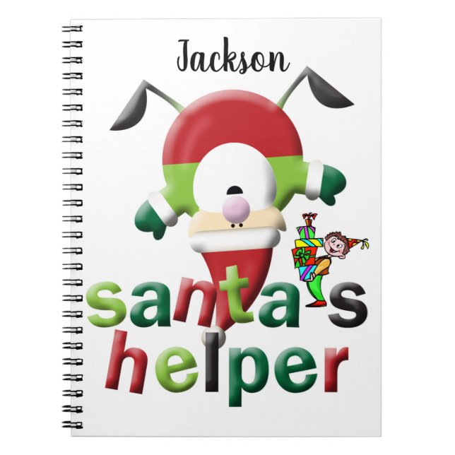 Julhandbok i Spiral, jultomtens Helper Anteckningsbok (Framsidan)