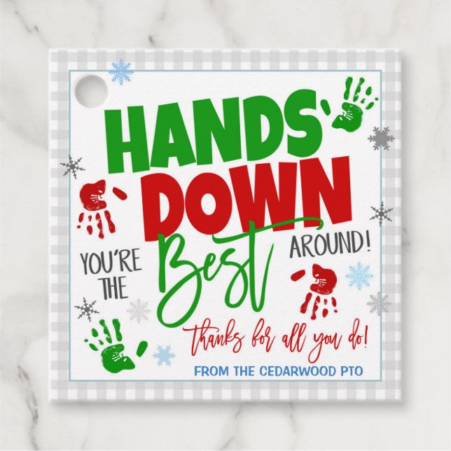 Julhanddesinfektionsmedel presentetikett gåvor etiketter (Framsida)