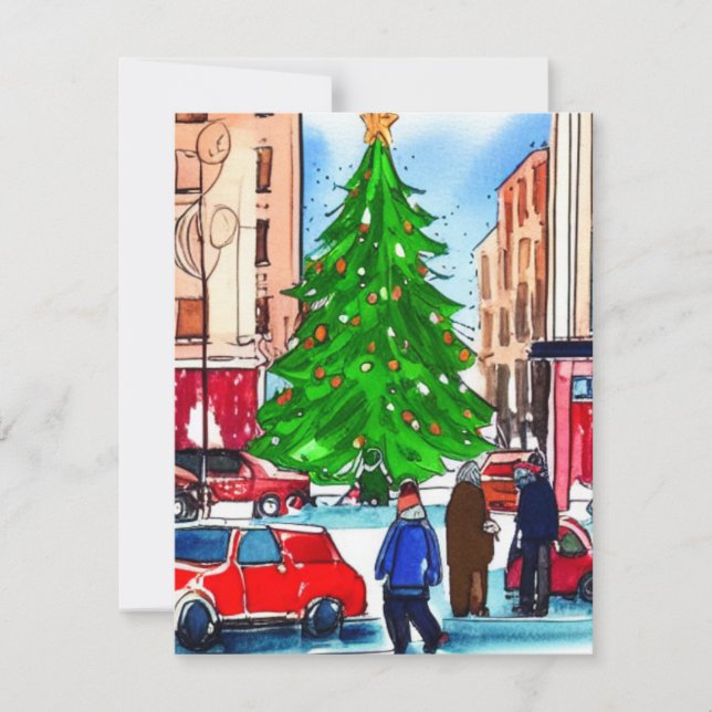 Julhandel Anteckningskort (Framsida)