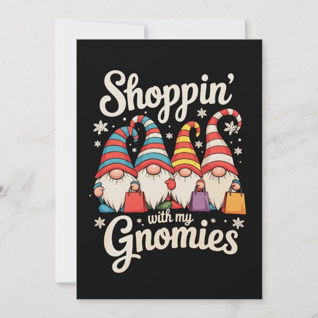Julhandel med mina tomtar Gnome Xmas Julkort (Framsida)