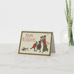 Julhandel med vintage för hela familjen kort