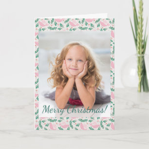Julhandgjord Dove Peace Olive Gren Photo Anteckningskort