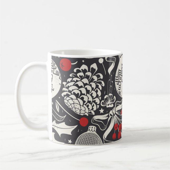 Julhandtagen: Mistletoe Gräs sjölös. Kaffemugg (Vänster)