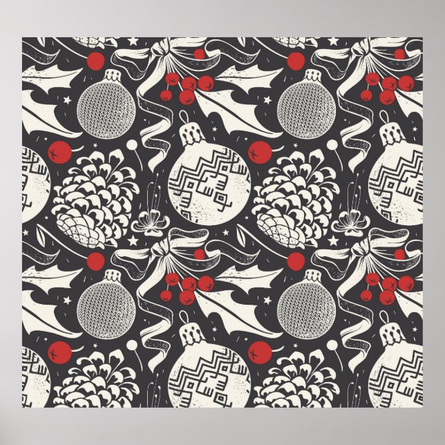 Julhandtagen: Mistletoe Gräs sjölös. Poster (Framsidan)