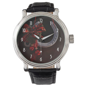 Julhängande hästsko ridfoto armbandsur