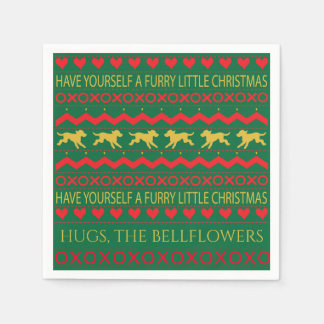 JulHåriget Little Hundar Pappersservett